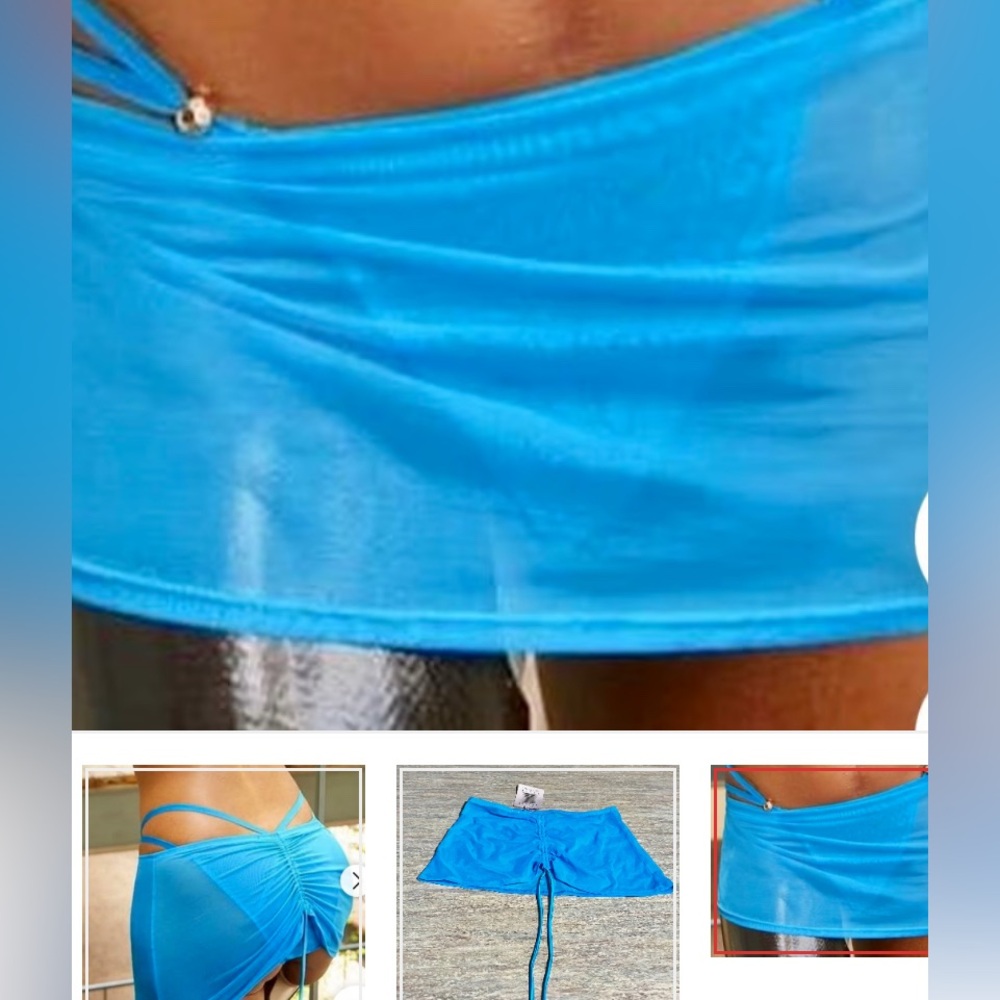 Savage X Fenty Turquoise Sarong Swimwear